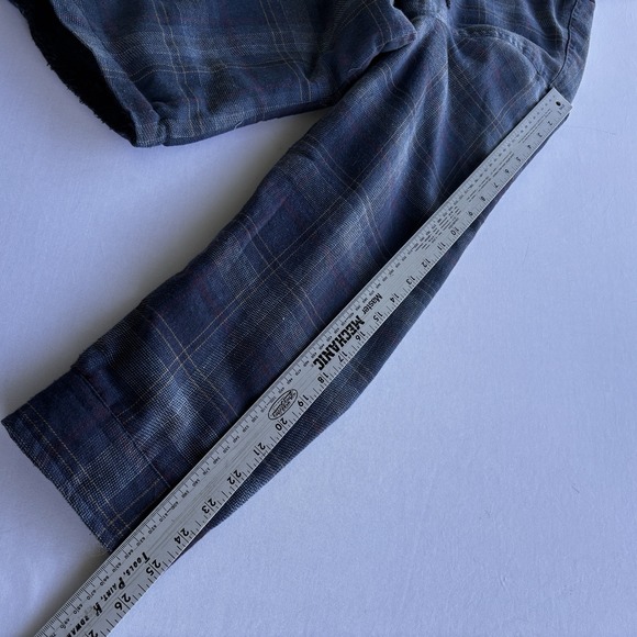 Stillwater Supply Co Sherpa Lined Flannel Shirt Jacket‎ XL Blue Plaid Snap Front - Picture 11 of 12
